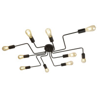 99210-10BK Circuit 10Lt Flush Lampa sufitowa - Matt czarny Metal Searchlight