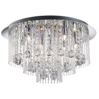 9198-8CC Beatrix 8Lt Blue LED Ceiling Flush - Chrome &amp; kryształ Searchlight