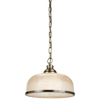 1682AB Bistro II Lampa wisząca - Brass &amp; Halophane szkło Searchlight