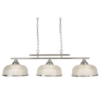 3593-3SS Bistro II 3Lt Bar Lampa sufitowa - srebrny &amp; Halophane szkło Searchlight