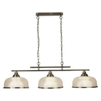 3593-3AB Bistro II 3Lt Bar Lampa sufitowa - Brass &amp; Halophane szkło Searchlight