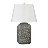 MUSE-TL-GREY Jasna lampa stołowa Muse 1 – szara Elstead - Mega RABATY w koszyku %