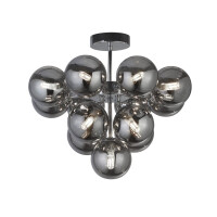 52131-13SM Berry 13Lt Lampa wisząca - Chrome &amp; Smoke szkło Searchlight