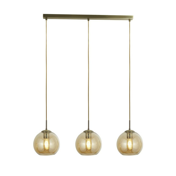 1623-3AM Balls 3Lt Bar Lampa wisząca - A Brass &amp; Amber szkło Searchlight