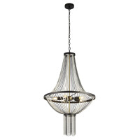 86353-5BK Baguette 5Lt Lampa wisząca - czarny Metal &amp; satyna Brass Searchlight