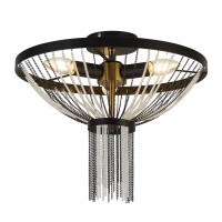 86353-3BK Baguette 3Lt Lampa wisząca - czarny Metal &amp; satyna Brass Searchlight