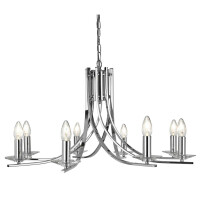 4168-8CC Ascona 8Lt Lampa wisząca - Chrome &amp; Clear szkło Sconces Searchlight