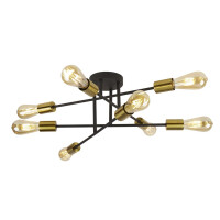 8048-8BK Armstrong 8Lt Lampa sufitowa - czarny &amp; satyna Brass Metal Searchlight