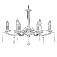 7956-6CC Arabella 6Lt Lampa wisząca - Chrome &amp; szkło Drops Searchlight