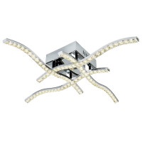 4204-4CC Anson LED Flush Lampa sufitowa - Chrome &amp; Clear kryształ Searchlight