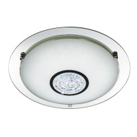 3883-41 Portland LED Flush- Chrome, Mirror, biały szkło Shade, IP44 Searchlight