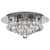 4404-4CC-LED Hanna II 4Lt LED Flush - Chrome &amp; kryształ, IP44 Searchlight