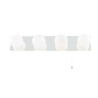 6337-4-LED Global 4Lt LED Kinkiet- Chrome, Mirror &amp; szkło opal, IP44 Searchlight