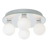 4337-4-LED Global 4Lt LED łazienkowy Light - Chrome, Mirror &amp; szkło, IP44 Searchlight