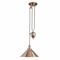 PV-P-CPR lampa wisząca Provence 1 Light Rise and Fall – polerowana miedź Elstead - Mega RABATY w koszyku %