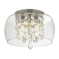 1773CC Curva 3Lt Flush łazienkowy Light-Chrome, kryształ &amp; szkło, IP44 Searchlight