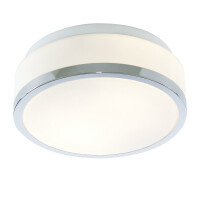 7039-23CC Cheese 2LT Flush - Chrome, biały szkło Shade, IP44 Searchlight