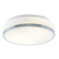 7039-28CC Cheese 2LT Flush - Chrome, biały szkło Shade, IP44 Searchlight