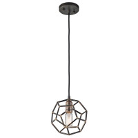 KL-ROCKLYN-MP-RS Rocklyn 1 Light Mini lampa wisząca surowa stal Elstead - Mega RABATY w koszyku %
