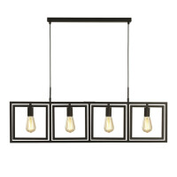 23203-4BK Plaza 4Lt Adjustable Lampa wisząca - Matt czarny Searchlight