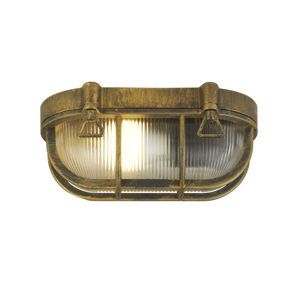 61402BG Bulkhead zewnętrzny Light - czarny złoty Aluminium, IP44 Searchlight