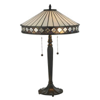 70935 Tiffany Fargo 2lt lampa stołowa Interiors1900 - MEGA rabaty w koszyku %