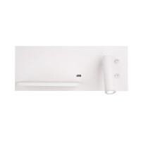 Superior W0291L Kinkiet Z Gniazdem Usb I Ładowarką Indukcyjną Biały Maxlight