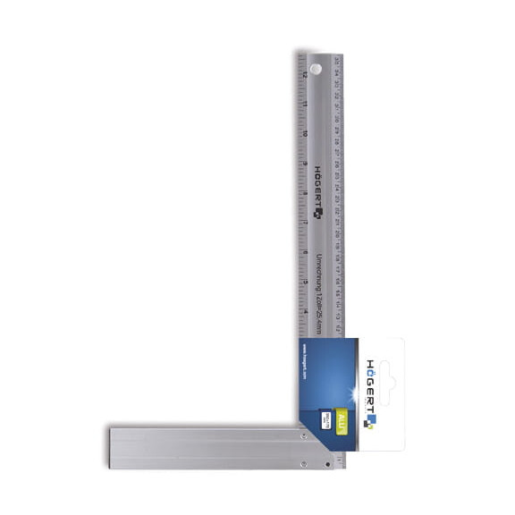 HOGERT KĄTOWNIK STOLARSKI ALUMINIOWY 350X190MM