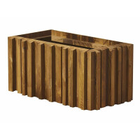 SYLVA DREWNIANA DONICA PROSTOKĄTNA DUŻA - KLEPKOWA - IMPREGNOWANA - 58x110 WYS 53,5 CM