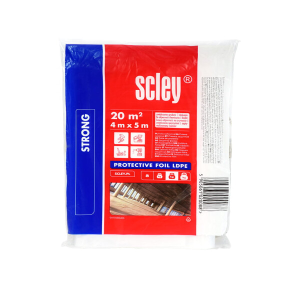 KAEM SCLEY FOLIA BUDOWLANA 4X5M (BIAŁA PRZEZRO)