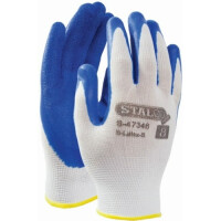 STALCO RĘKAWICE POLIESTROWE NIEBIESKO - BIAŁE 9/10 "S-LATE