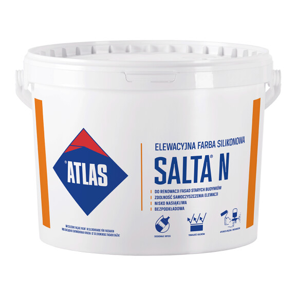 ATLAS BAZA FARBY SILIKONOWEJ SALTA N SZARA 10L