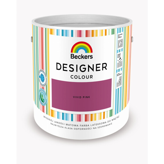 FARBA LATEKSOWA BECKERS DESIGNER VIVID PINK 2,5 L