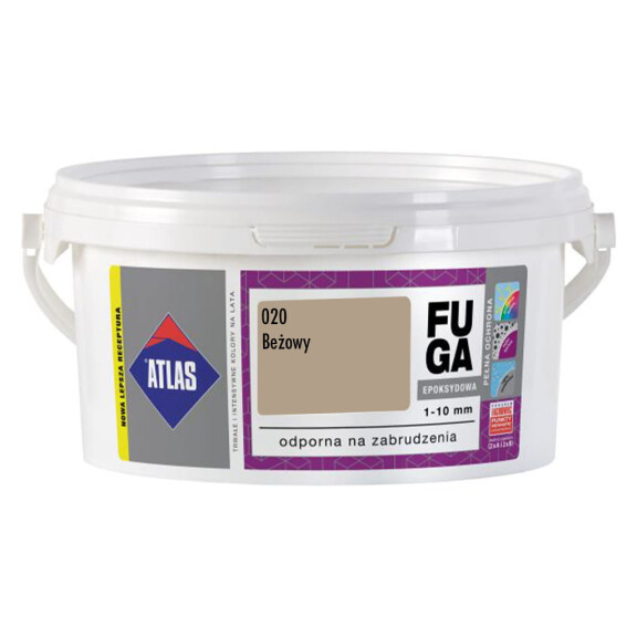 ATLAS FUGA EPOKSYDOWA 1-10MM BEŻ 020 2KG ZAPRAWA DO SPOINOWANIA