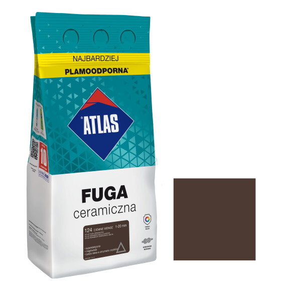ATLAS FUGA CERAMICZNA 1-20MM 124 CIEMNE WENGE 5KG