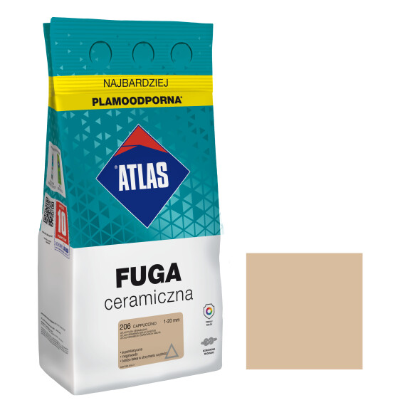 ATLAS FUGA CERAMICZNA 1-20MM 206 CAPPUCCINO 5KG
