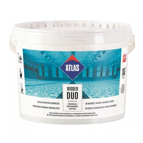 ATLAS WODER DUO HYDROIZOLACJA DWUSKŁADNIKOWA 16KG