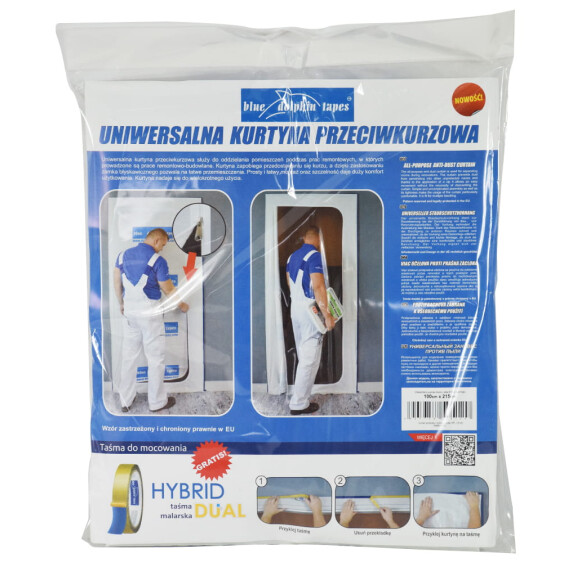 BLUE DOLPHIN KURTYNA PRZECIWKURZOWA 100CMX215CM