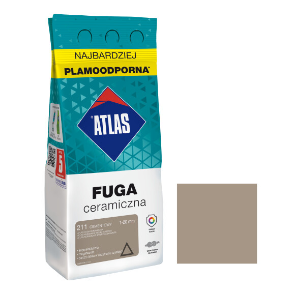 ATLAS FUGA CERAMICZNA 1-20MM 211 CEMENTOWA 2KG