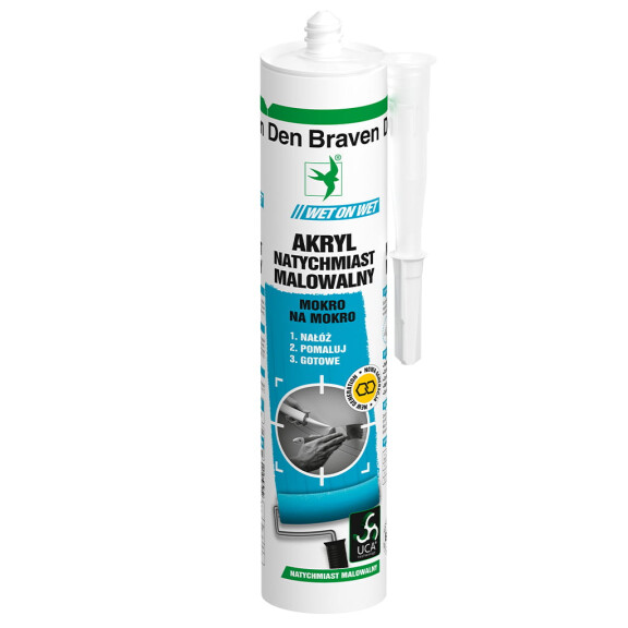 DEN BRAVEN AKRYL NATYCHMIAST MALOWALNY BIAŁY 300ML