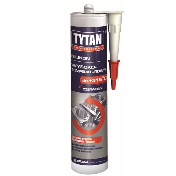 TYTAN SILIKON WYSOKOTEMPERATUROWY CZERWONY 280ML