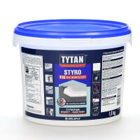 TYTAN KLEJ DO STYROPIANU KLEJ DO STYROPIANU DO KASETONÓW ROZET SZTUKATERII 1,5KG
