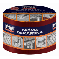 TYTAN TAŚMA DEKARSKA CZERWONA 10CMX10M