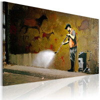 Obraz - Bielenie Lascaux (Banksy) OBRAZ NA PŁÓTNIE WŁOSKIM