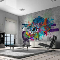 Fototapeta - Młodzieżowa Graffiti eye