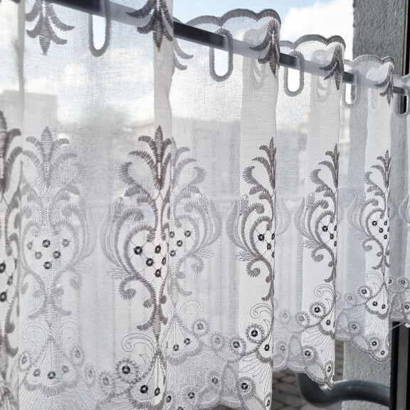 Firana zazdrostka Radimar haftowana z cekinami 30cm i 60cm