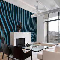 Fototapeta - Zebra pattern (turkus)