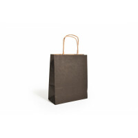 Torba papierowa 180x80x225mm czarna 90 g