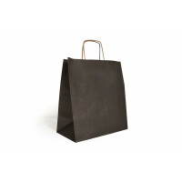 Torba papierowa 300x170x340 mm czarna 90 g.