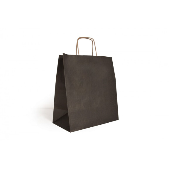 Torba papierowa 300x170x340 mm czarna 90 g.